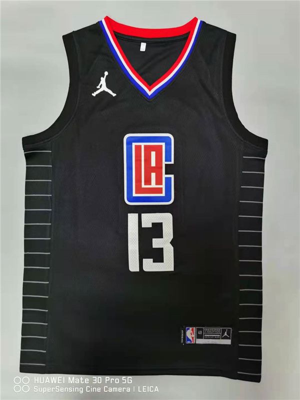 Men Los Angeles Clippers #13 George Black 2021 Game NBA Jersey